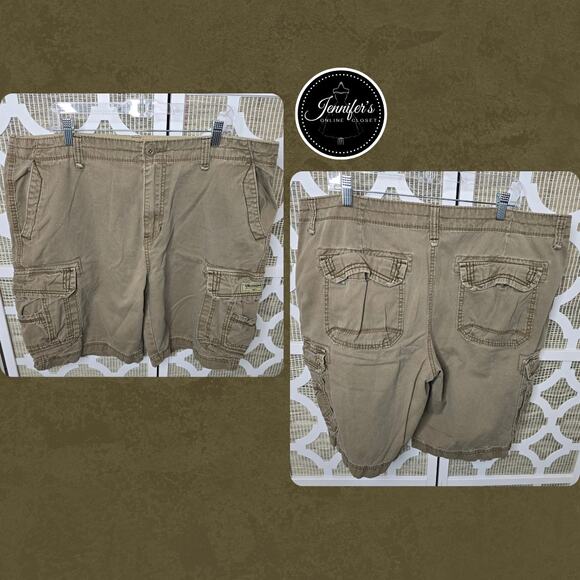 Unionbay Men's Tan Utility Pockets Cargo Shorts Size 40 - Picture 2 of 5